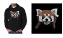 LA Pop Art Men's Red Panda Word Art Hooded Sweatshirt